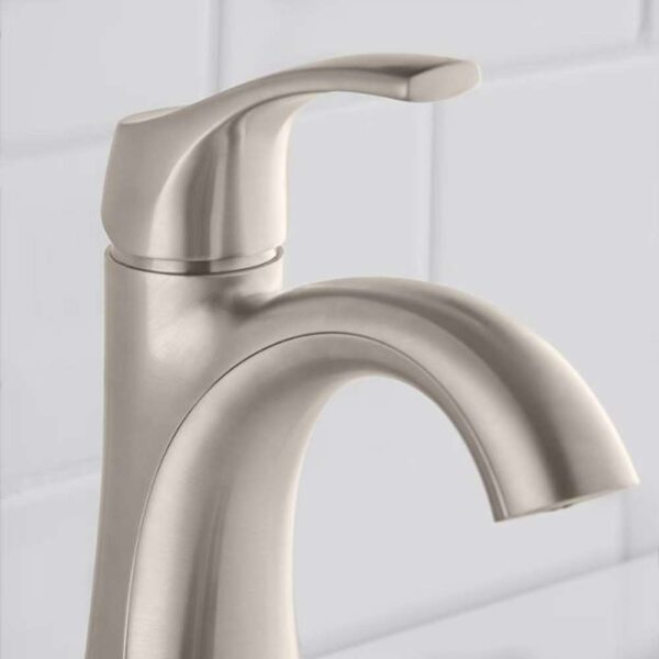 Arnette Single Handle Single Hole Bathroom Faucet in Brushed Nickel