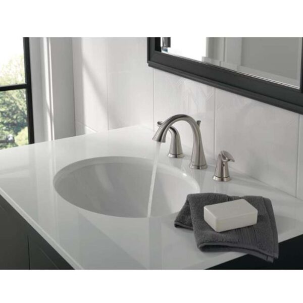 Lahara 8 in. Widespread 2-Handle Bathroom Faucet with Metal Drain Assembly in Stainless